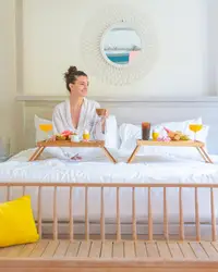 Breakfast in bed from The Coco Café at Boardwalk Boutique Hotel Aruba