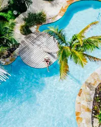 Main pool at Boardwalk Boutique Hotel Aruba