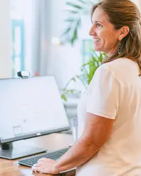 Front desk agent at Boardwalk Boutique Hotel Aruba